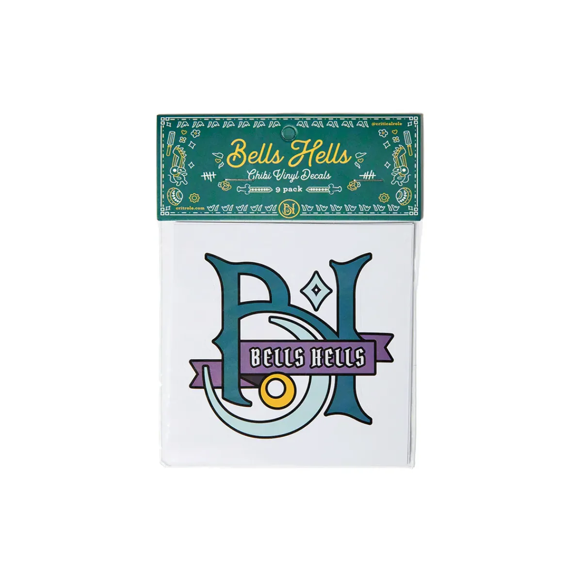 Critical Role Decals And Stickers>Bells Hells Chibi Vinyl Decals Set 9-Pack