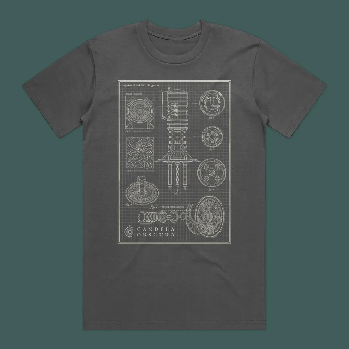 Critical Role T-shirts>Candela Obscura Blueprint T-Shirt