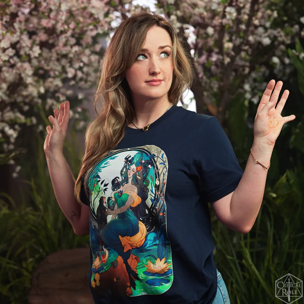 Critical Role T-shirts>Fearne Calloway Art Nouveau T-Shirt