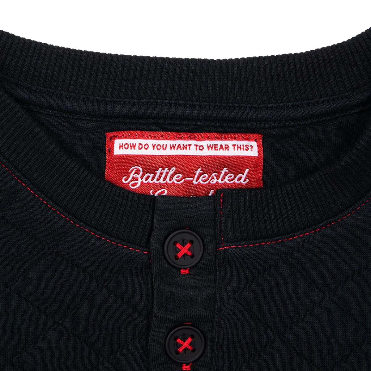 Critical Role Sweaters & Hoodies>Fjord Stone Black Henley Long Sleeve Shirt