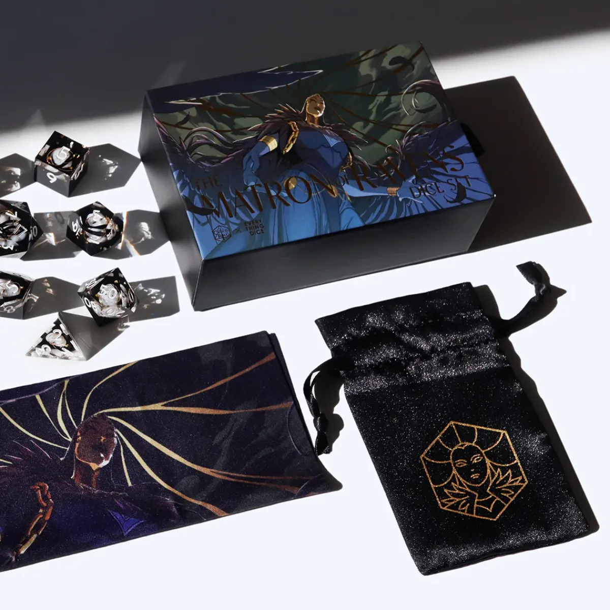 Critical Role Dice And Dice Bags>Matron of Ravens Dice Set