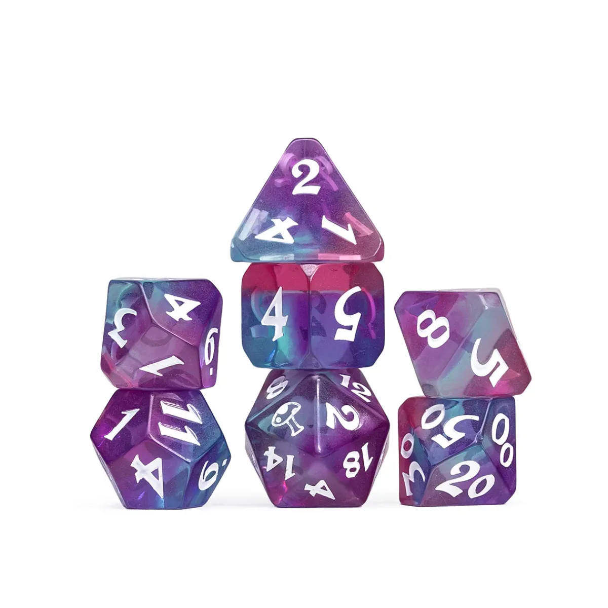 Critical Role Dice And Dice Bags>Mighty Nein Dice Set: Caduceus Clay