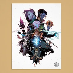 Critical Role Prints>Mighty Nein 50th Episode Art Print by Matteo Scalera & Moreno Dinisio