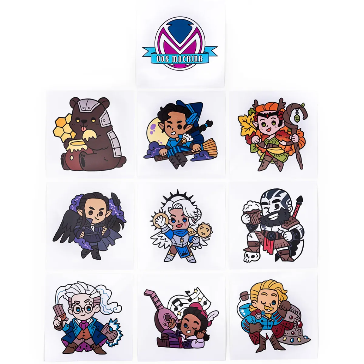 Critical Role Decals And Stickers>Vox Machina Chibi Vinyl Decals Set 10-Pack